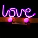Forever Light Neon LED Light LOVE pink Bat + USB FLNEO5 Dekoratīvā gaismas figūra Forever Light Neon LED Light LOVE pink Bat + USB FLNEO5 Dekoratīvā gaismas figūra