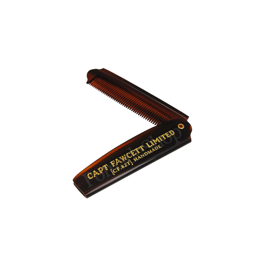 Captain Fawcett Folding Pocket Beard Comb Folding pocket beard comb, 1 pc.