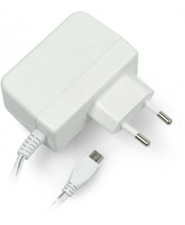 Rpi Akcesoria Maitinimo šaltinis T6712DV, skirtas Raspberry Pi 3B+/3B/2B/Zero, microUSB 5.1V/2.5A, originalus baltas