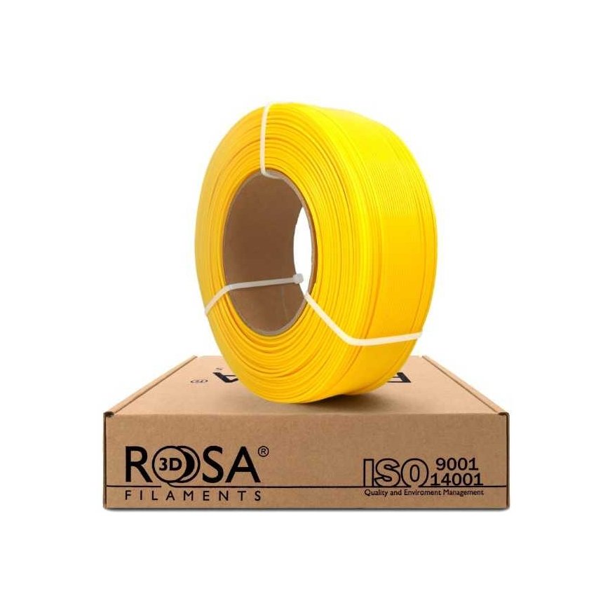 3D plastic PLA yellow 1.75mm 1kg refill pack Rosa3D – 2