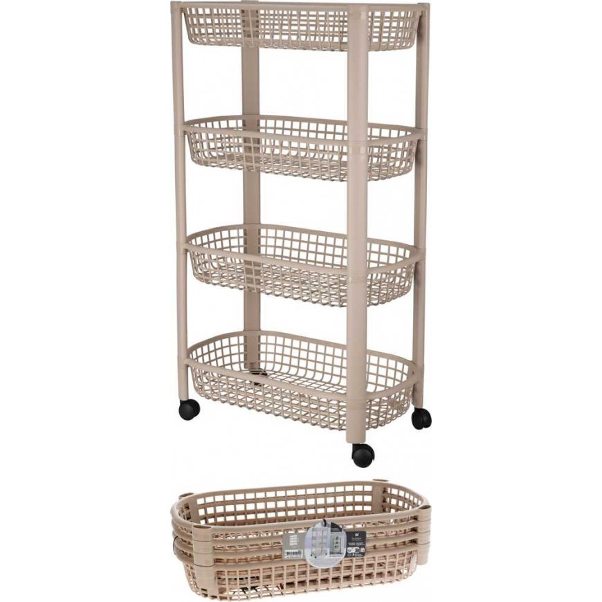 Mondex 4-tier kitchen trolley, mobile – 3