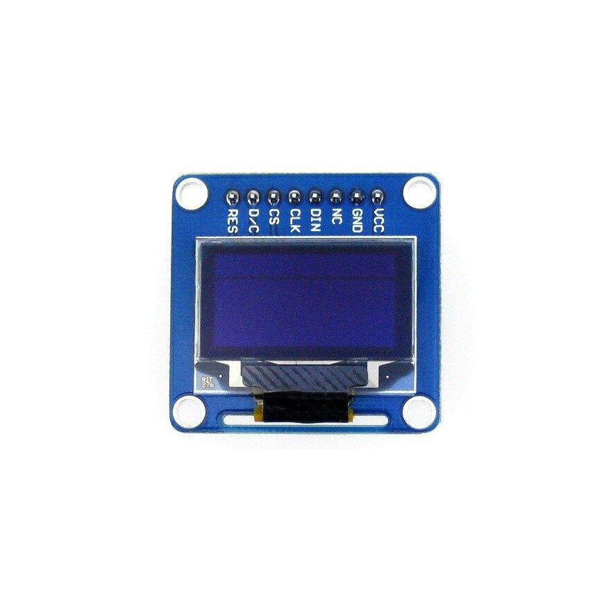 Dviejų spalvų grafinis OLED ekranas 0.96" (B) 128x64px SPI/I2C, tiesios jungtys, Waveshare 9092 – 3