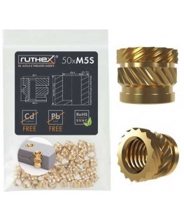 Ruthex M5 lyhytkierteinen sisäosa – Rx-M5Sx5.8 - 50 kpl