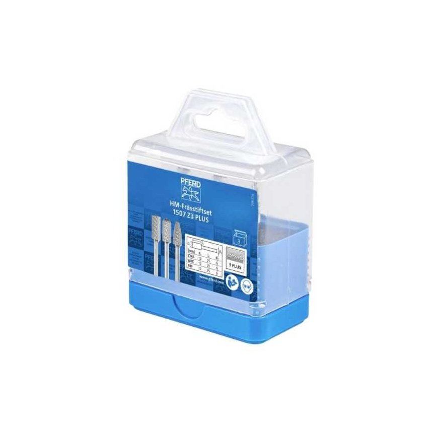 3-osainen kovametallipursesarja PFERD 1507 Z3P 12mm – 2