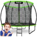 Profiled garden trampoline 8 feet / 252 cm with inner Neo-Sport mesh