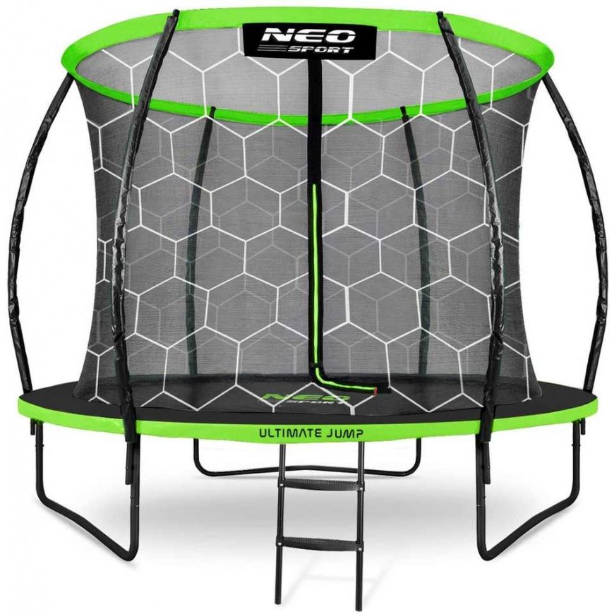 Profiled garden trampoline 8 feet / 252 cm with inner Neo-Sport mesh – 4