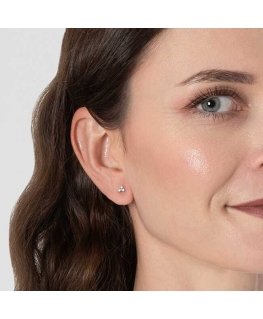 Troli Shiny gold-plated labret with crystals