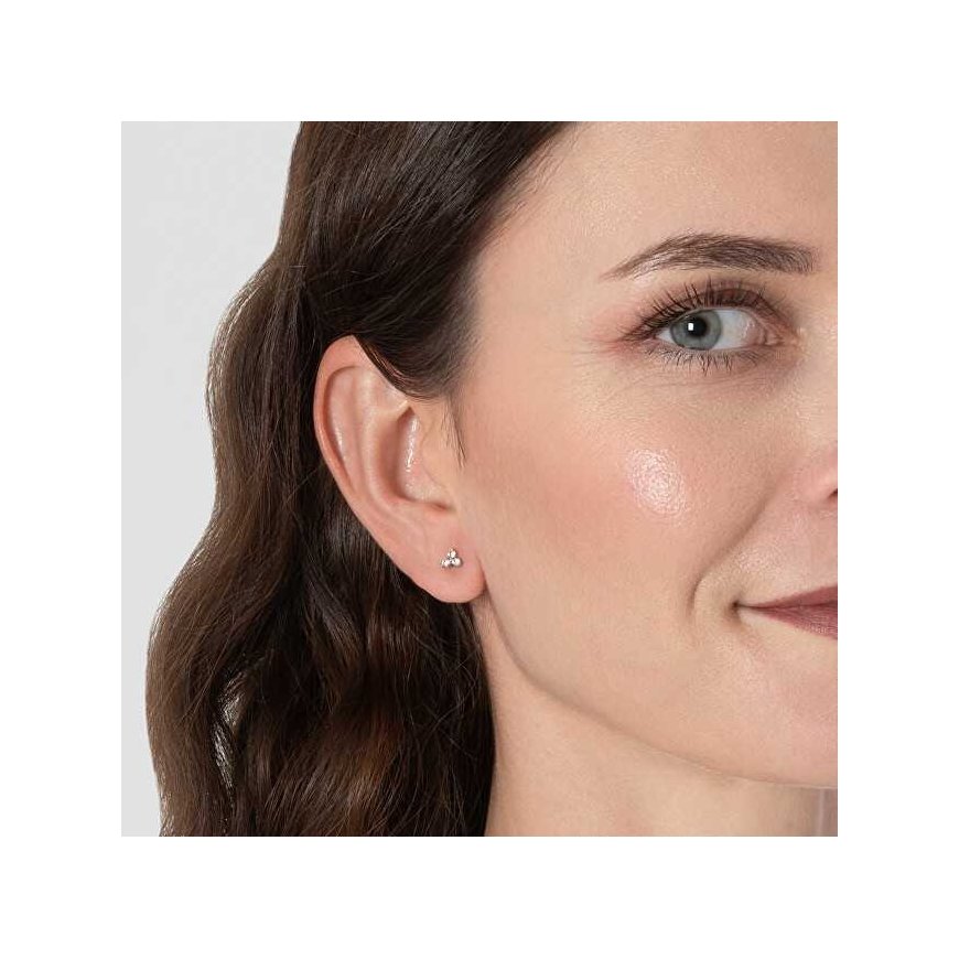 Troli Shiny gold-plated labret with crystals