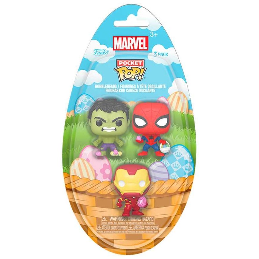 Funko Pocket POP blister 3 figures Marvel Spiderman Hulk Iron Man Easter – 2