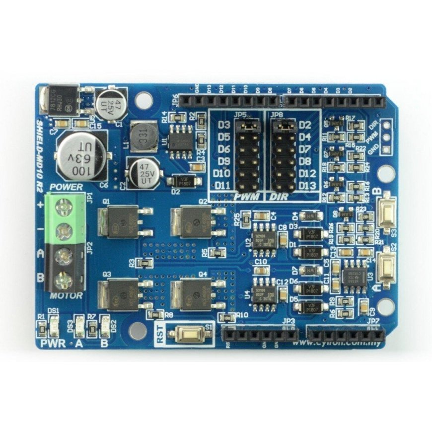 Cytron MD10 - 1-channel motor controller 30V/10A - Arduino add-on – 4