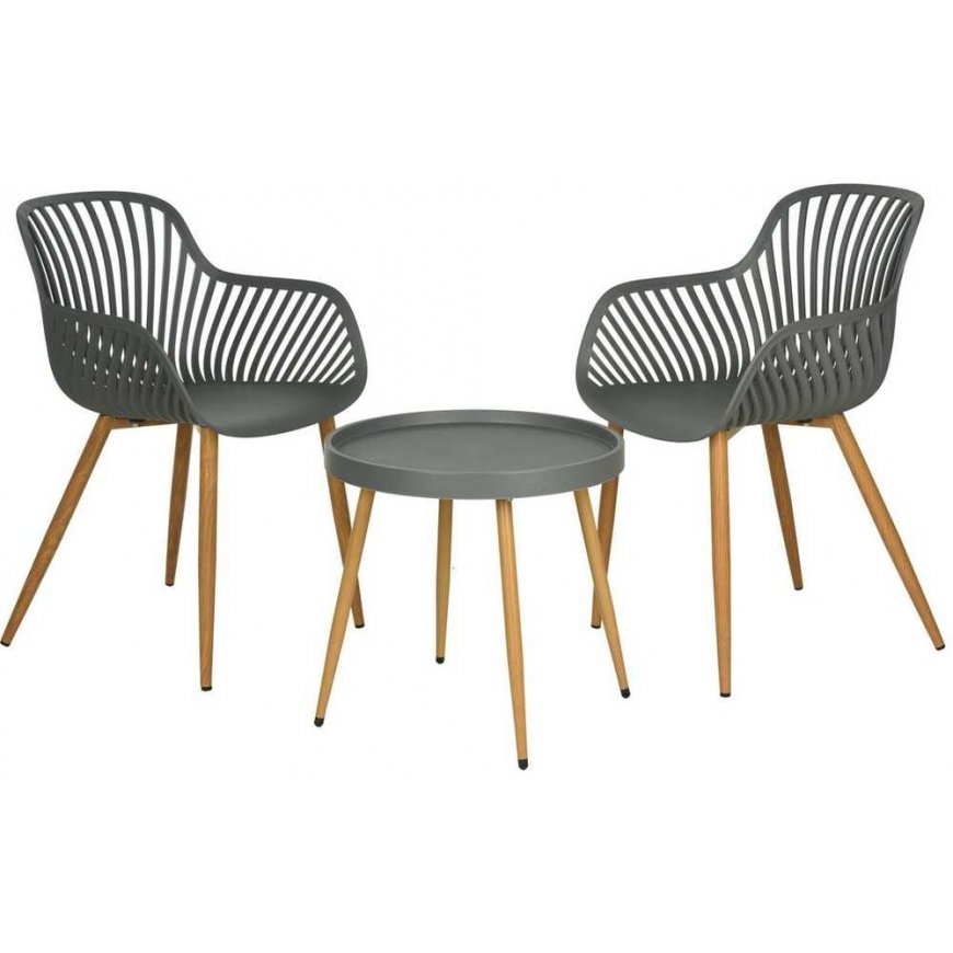 ProGarden Set MEBLI BALKONOWYCH table I 2 KRZESŁA GRAY