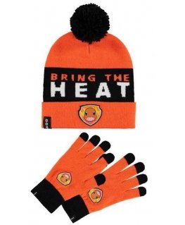 Diffused Pokemon Charmander hat and gloves set