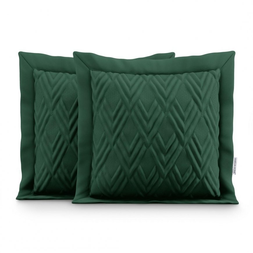 AmeliaHome Decorative pillowcase AH BOTTLEGREEN 45x45*2 – 2