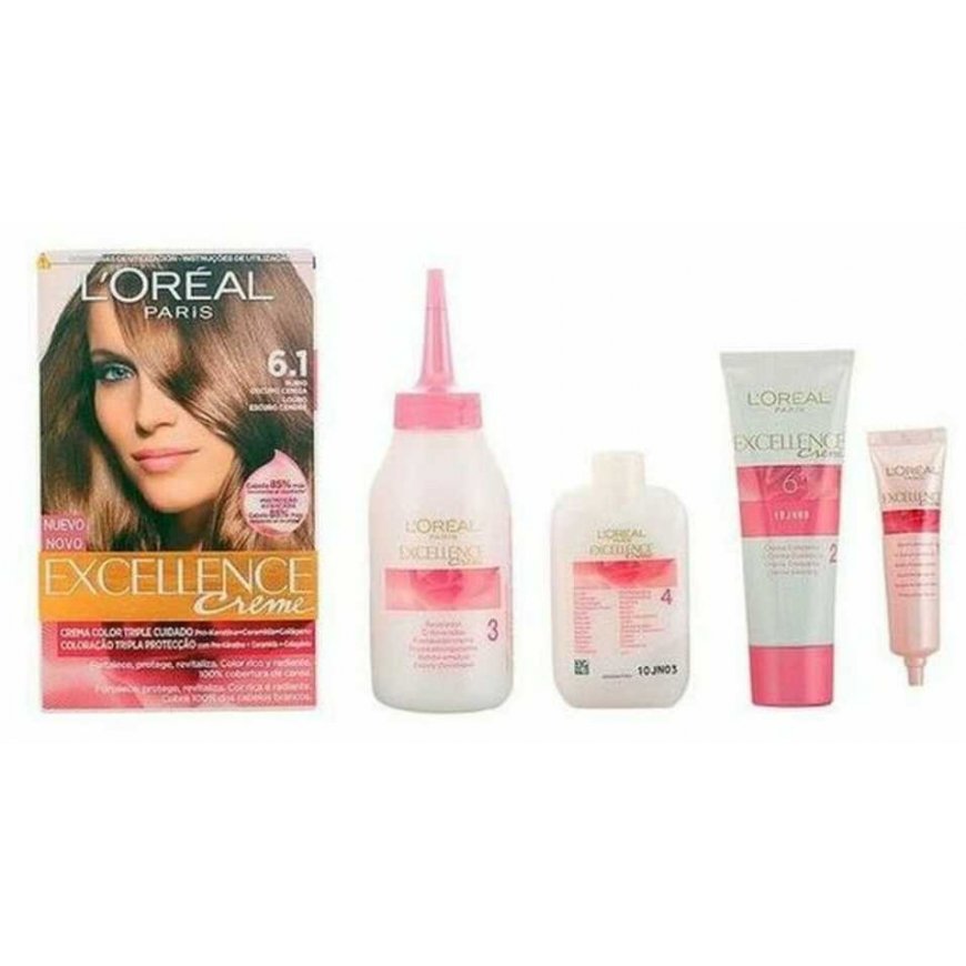 Long-lasting hair dye Excellence L'Oreal Make Up Excellence Dark ash blonde Nº 9.0-rubio muy claro Nº 8.0-rubio claro 192 ml – 3