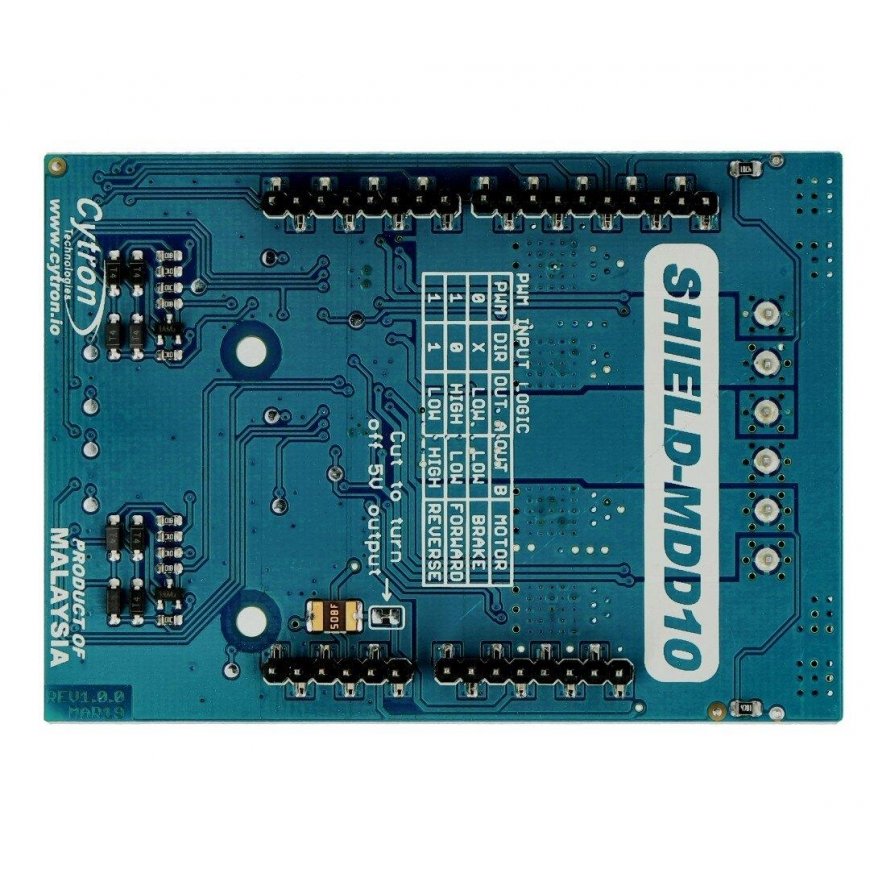 Cytron add-on MDD10 - dual-channel DC motor controller - 7V-30V/10A - Arduino add-on – 3