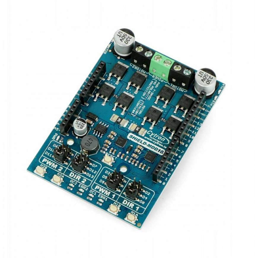 Cytron priedėlis MDD10 - dviejų kanalų DC variklio valdiklis - 7V-30V/10A - Arduino priedėlis – 5