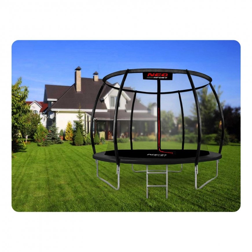 Profiled garden trampoline 8 feet / 252 cm with inner Neo-Sport mesh – 5