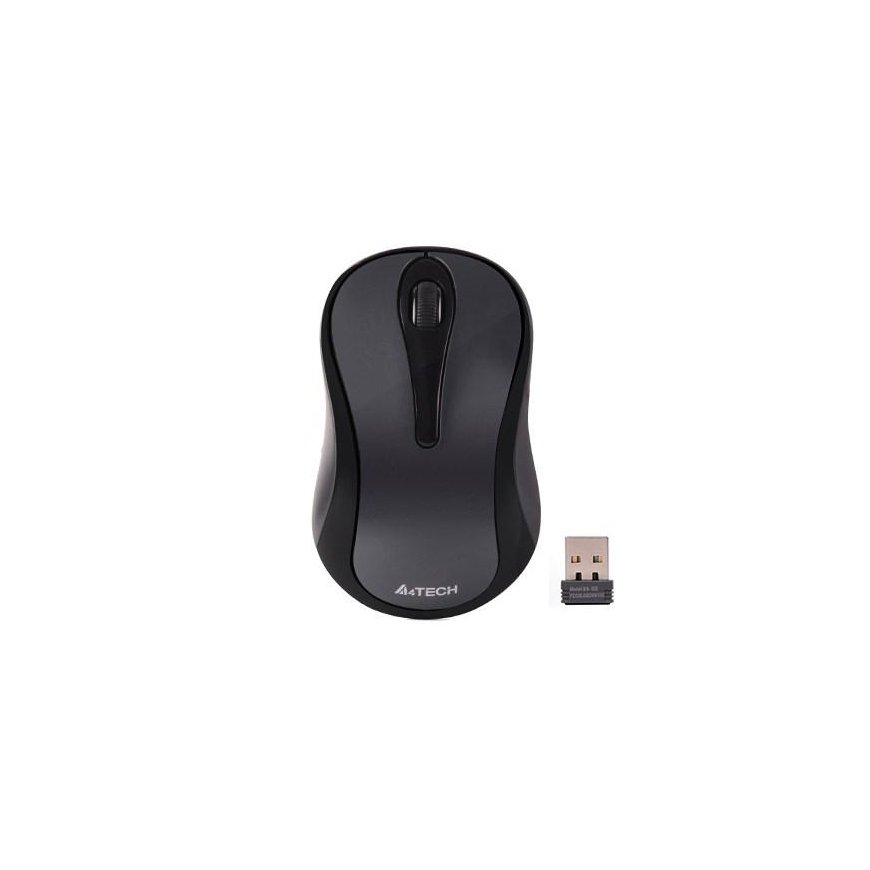 Mouse A4Tech Mouse G3-280N, V-Track, Optical wireless mouse, 1200 DPI, 2.4GHz, Grey