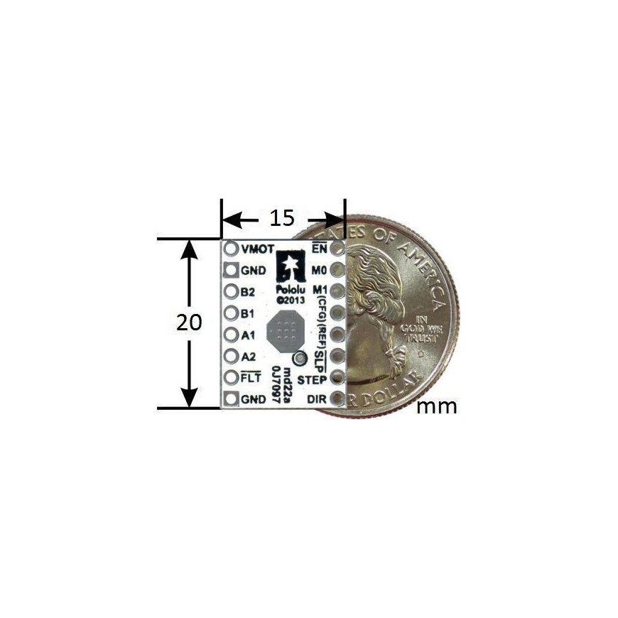 DRV8834 stepper motor driver, low voltage 10.8V 2A, Pololu 2134 – 5
