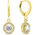 Brilio Silver Gold-plated earrings with clear zircons EA466Y Brilio Silver Gold-plated earrings with clear zircons EA466Y