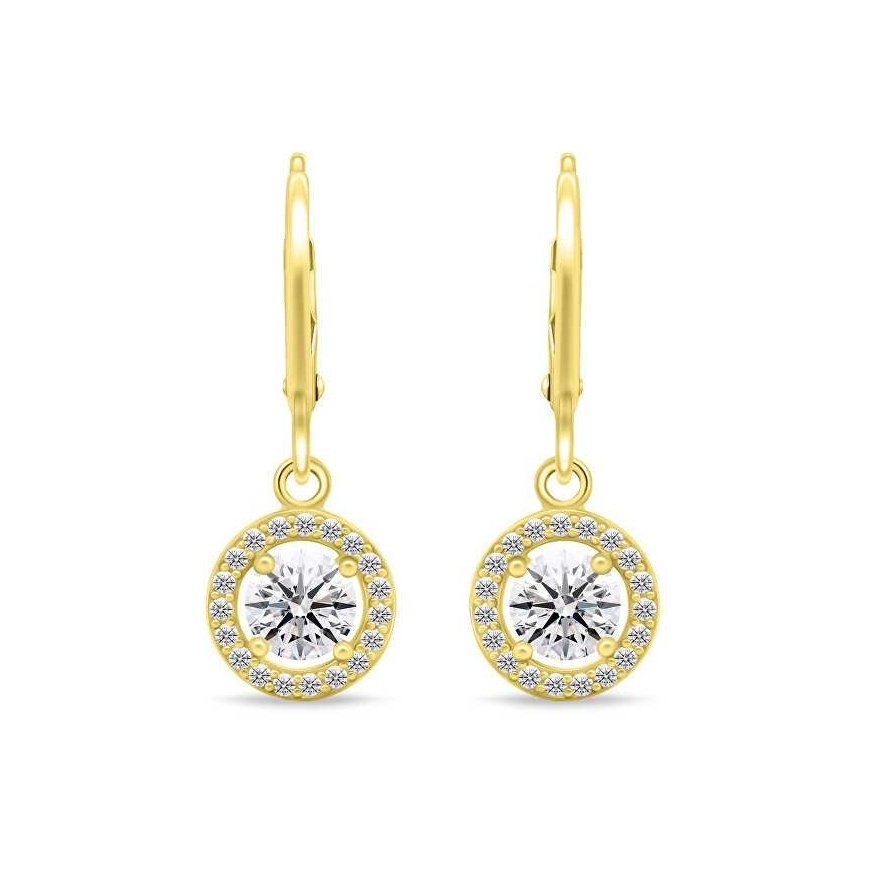 Brilio Silver Gold-plated earrings with clear zircons EA466Y – 2