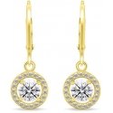 Brilio Silver Gold-plated earrings with clear zircons EA466Y Brilio Silver Gold-plated earrings with clear zircons EA466Y