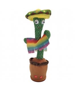 Extralink TOYS ZABAWKA KAKTUS Z SOMBRERO TA?CZ?CY?PIEWAJ?CY DLA DZIECI LED USB