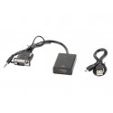 Lanberg AD-0021-BK videokaapeli-adapteri 0,2 m HDMI-tyyppi A (vakio) VGA (D-Sub) musta Lanberg AD-0021-BK videokaapeli-adapteri 0,2 m HDMI-tyyppi A (vakio) VGA (D-Sub) musta