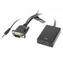 Lanberg AD-0021-BK видео кабель адаптер 0,2 m HDMI Тип A (Стандарт) VGA (D-Sub) Черный
