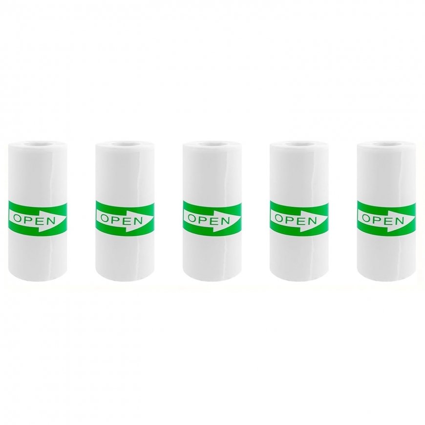 HQ Self-Ahhesive Thermo Paper sticker x5 Rolls 57mm x 25mm for K