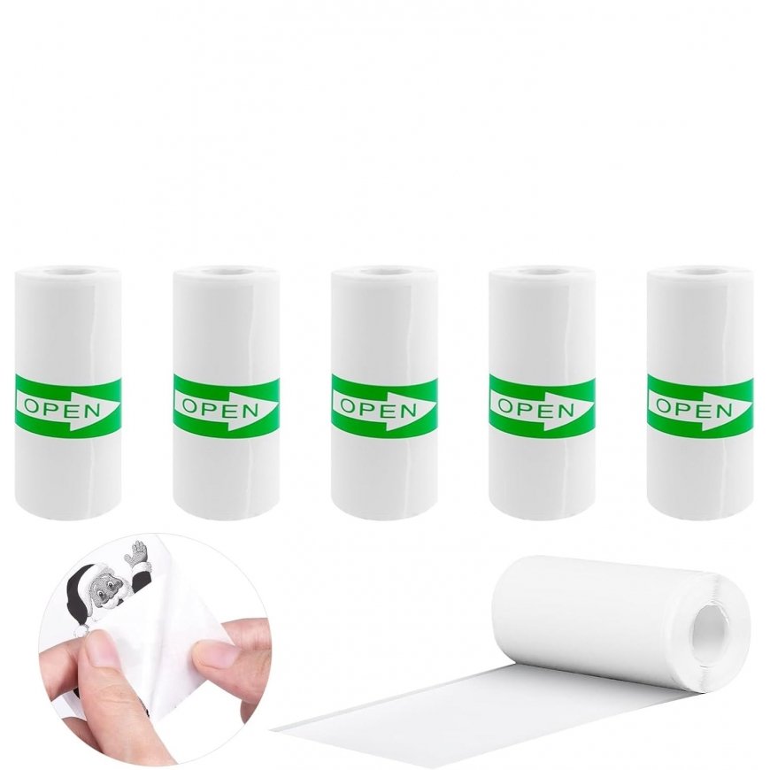 HQ Self-Ahhesive Thermo Paper sticker x5 Rolls 57mm x 25mm for K – 2