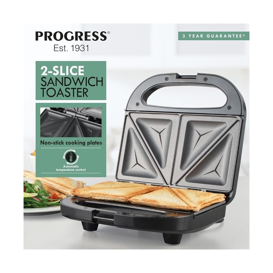 Progress EK5851PVDE 2-Slice Sandwich Toaster – 2