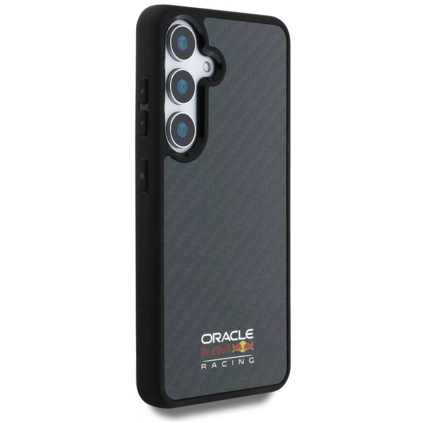 Red Bull Red Bull Red Bull Real Carbon Fiber Shiny Logo MagSafe Samsung Galaxy S25 phone case black – 5