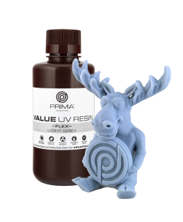 PrimaCreator Value Flex UV Resin - 500 ml - Vaaleanharmaa