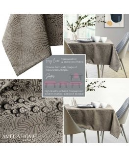 AmeliaHome Tablecloth AH GAIA BRD CAPPUCCINO 80X80