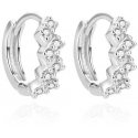 Beneto Glittering round silver earrings with zircons AGUC2122L Beneto Glittering round silver earrings with zircons AGUC2122L
