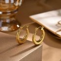 Troli Original gold-plated steel earrings Troli Original gold-plated steel earrings