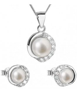 Evolution Group Luxury silver set with real pearls Pavon 29022.1