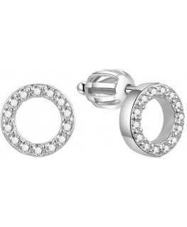 Beneto Silver shiny earrings AGUP1461S