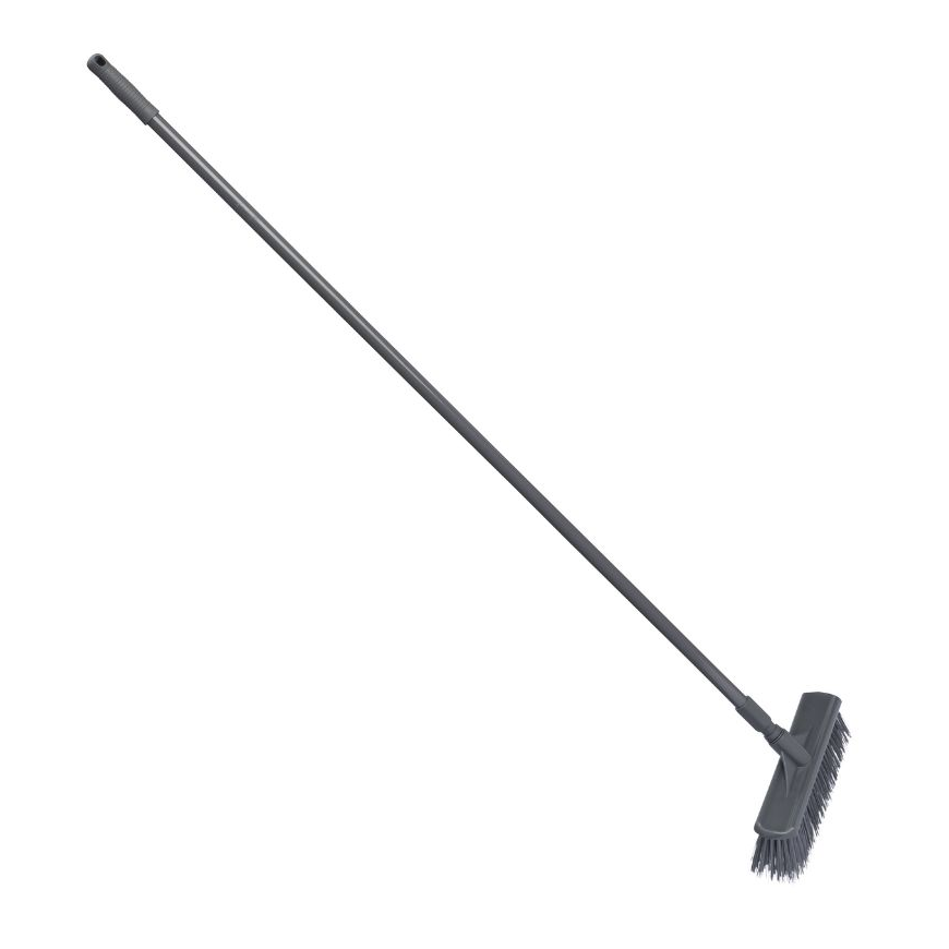 Sauber Outdoor brush with handle 34cm gray