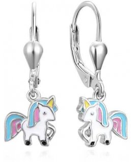 Beneto Playful Dangle Earrings Unicorn AGUC3291D