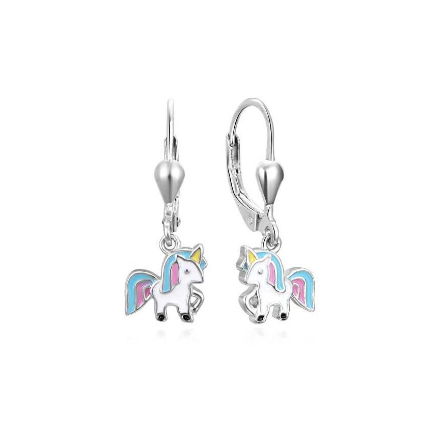 Beneto Playful Dangle Earrings Unicorn AGUC3291D