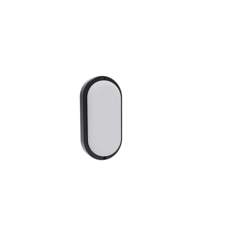 Riga oval LED šviestuvas 12W 4000K IP65 Eurolight Juodas