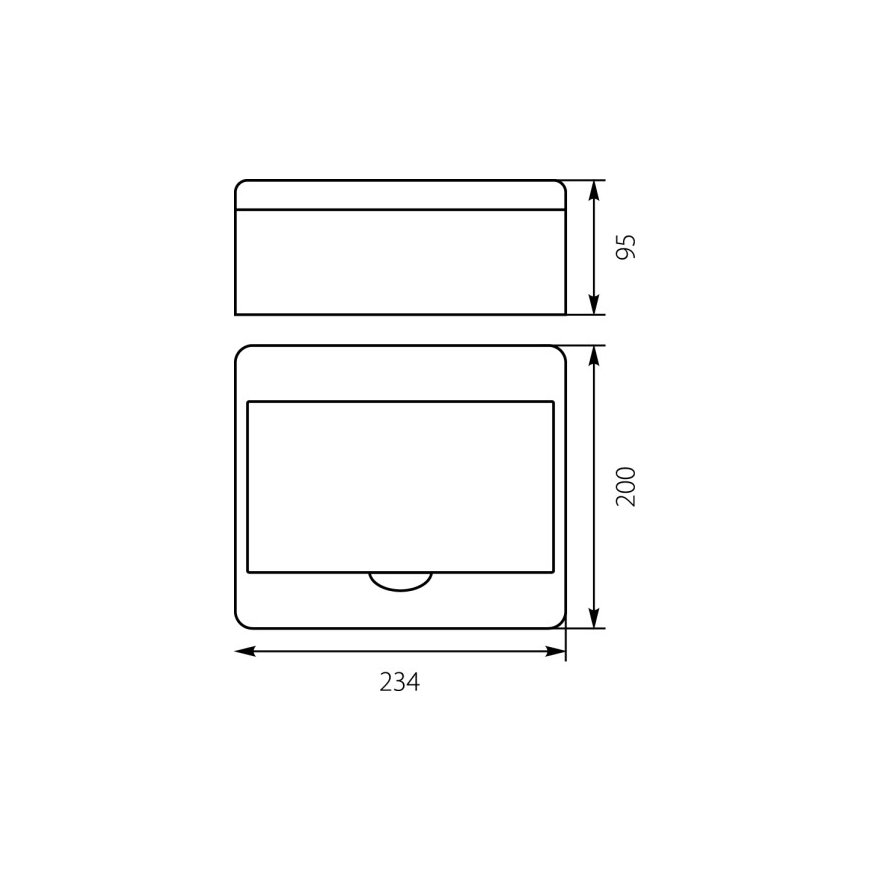 Elektro Plast 7.2 Modular switchgear 1x8 surface mounted IP40 RN-8 WAVE 7.2 – 2