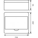 Elektro Plast 7.2 Modular switchgear 1x8 surface mounted IP40 RN-8 WAVE 7.2 Elektro Plast 7.2 Modular switchgear 1x8 surface mounted IP40 RN-8 WAVE 7.2