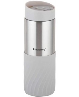 THERMAL MUG, CLICK CLACK 400ML, KLAUSBERG KB-7636, SAND COLOR