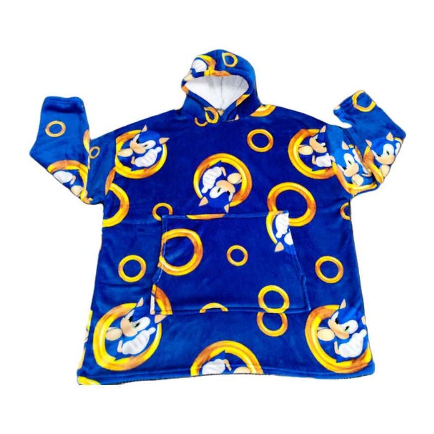 Sega Sonic the Hedgehog oversized sweatshirt coat kids coral