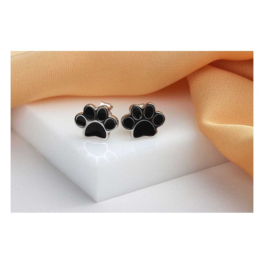 Brilio Silver Matching Silver Earrings Paws EA1100WBC – 3