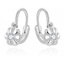 Beneto Decent girls' earrings with clear zircons AGUC3335-1 Beneto Decent girls' earrings with clear zircons AGUC3335-1