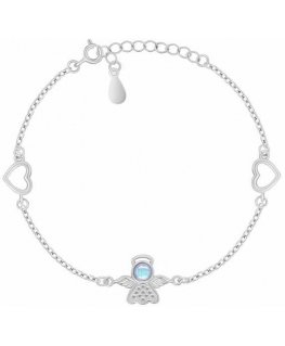 Brilio Silver Delicate silver bracelet with angel BRC215W
